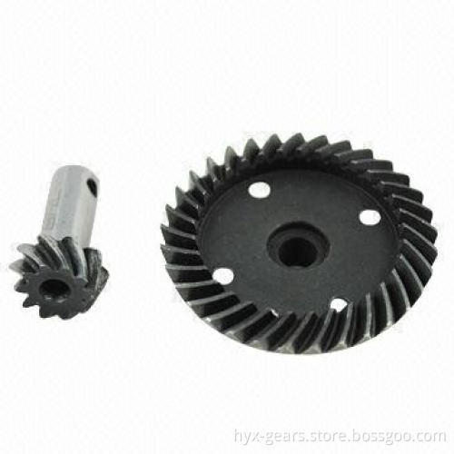 Spiral bevel gear set, big module with high precision for machines and high finish